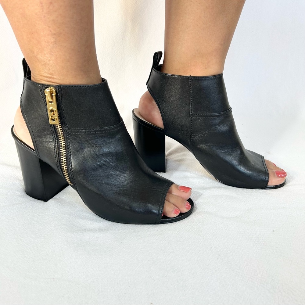 Open Toe, Side Zipper, Chunky Heel - image 1